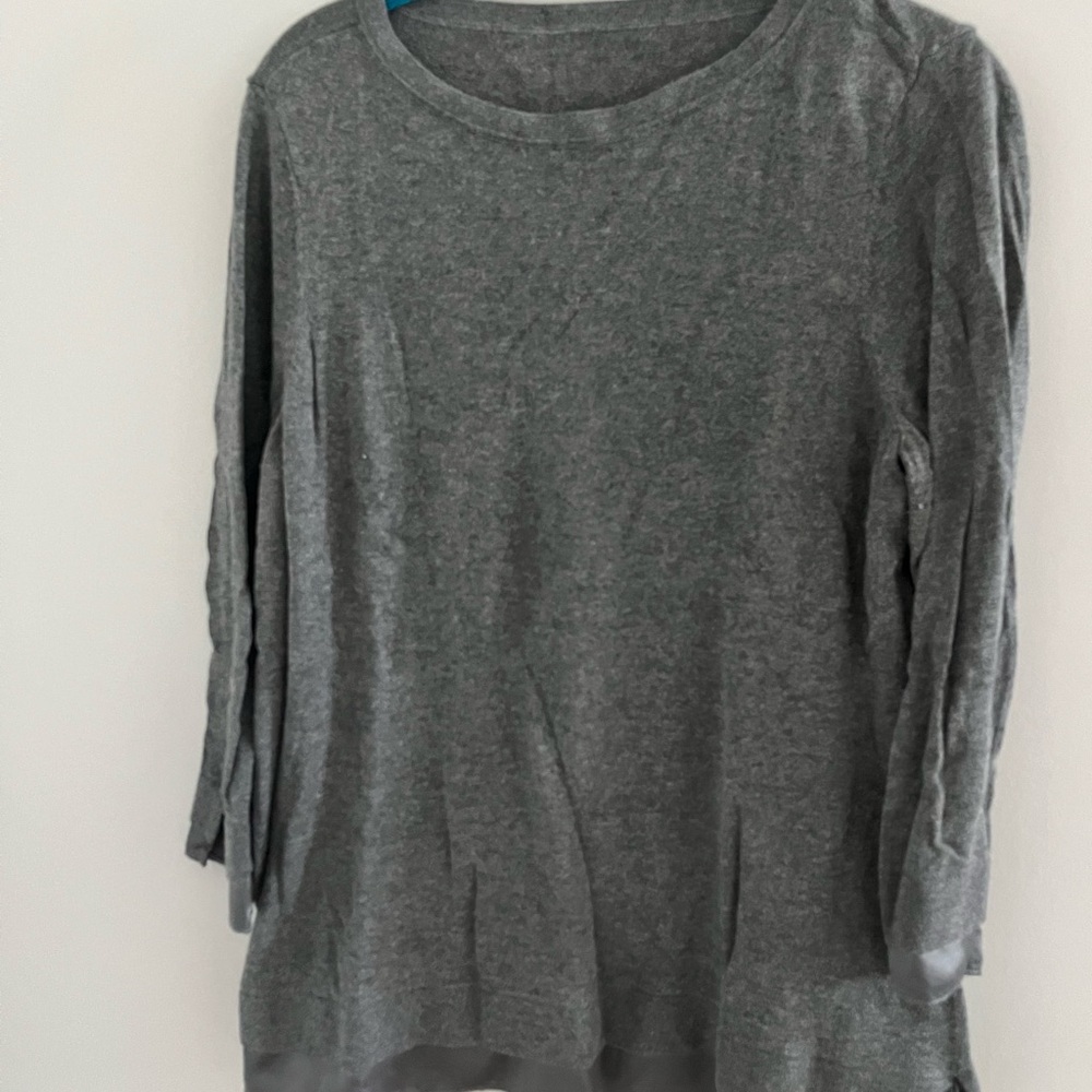 Classic Gray Long Sleeve Women's Top